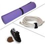 Attache cable,kitteny Lot de 20-Noir-avec crochet et boucle attache-câble en réutilisables sangles 3 tailles 20 pcs - noir