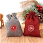 Ysoom Calendrier de l'Avent à remplir 24 sachets de Jute à Suspendre pour Noël DIY Sacs Cadeaux de Noël Décoration de Noël 24 pi