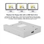 Ausla Lecteur de disquette USB, FDD-UDD U144 External USB 3.5" 1.44MB Flash Drive, Emulateur Plug & Play, Blanc Gris