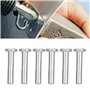 Rivets Pleins,100pcs M4 Rivet Solide à Tête Plate en Alliage d'Aluminium Rivets Pleins Rivets Tête Plate Kit d'Assortiment de Fi