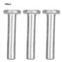 Rivets Pleins,100pcs M4 Rivet Solide à Tête Plate en Alliage d'Aluminium Rivets Pleins Rivets Tête Plate Kit d'Assortiment de Fi