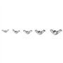 50 Pcs Écrou papillon Écrou à oreilles en acier inoxydable Écrou en lingot Écrou Serrer à la main M3 M4 M5 M6 M8 Kit de fixation