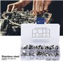 50 Pcs Écrou papillon Écrou à oreilles en acier inoxydable Écrou en lingot Écrou Serrer à la main M3 M4 M5 M6 M8 Kit de fixation