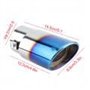 Chrome Bleu Acier inoxydable voiture universel droite tuyau d'é