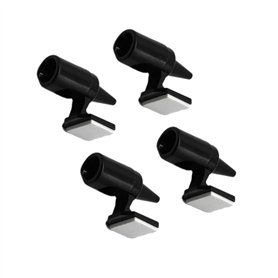 Dispositif universel de sifflet de cerf de voiture 4pcs sifflets d'avertissement de animale automobile professionnelle (noir)