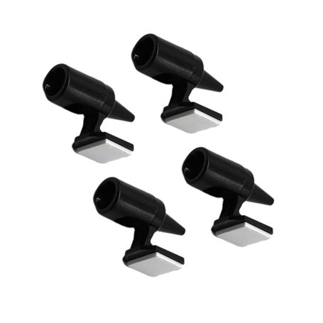 Dispositif universel de sifflet de cerf de voiture 4pcs sifflets d'avertissement de animale automobile professionnelle (noir)