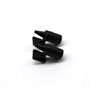 Dispositif universel de sifflet de cerf de voiture 4pcs sifflets d'avertissement de animale automobile professionnelle (noir)