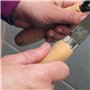 DOITOOL 10pcs manche en bois pour lime avec trou intérieur de 4.8mm meilleur contrôle et prise en main confortable