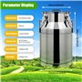 Bidon à lait en acier inoxydable de 30 l - Pot à lait robuste - Seau à vin - Seau à vin - Conteneur de stockage avec couvercle h