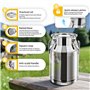Bidon à lait en acier inoxydable de 30 l - Pot à lait robuste - Seau à vin - Seau à vin - Conteneur de stockage avec couvercle h