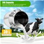 Bidon à lait en acier inoxydable de 30 l - Pot à lait robuste - Seau à vin - Seau à vin - Conteneur de stockage avec couvercle h