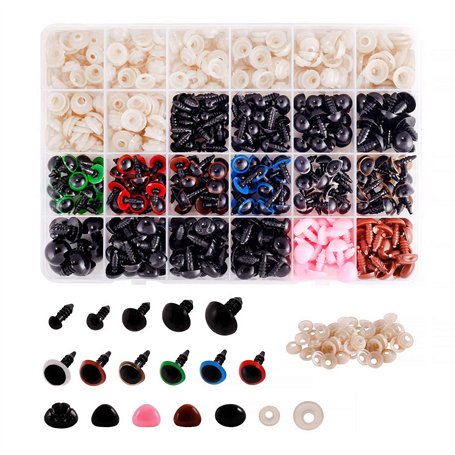 Meafeng Lot de 600 Yeux et Nez de sécurité avec rondelles pour Jouets au Crochet