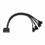 Adaptateur de ventilateur SATA vers 3 broches 4 broches, SATA 15 broches vers 4 x 3 broches/4 broches 12 V pour boîtier PC - 28 