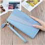 Yixuan Portefeuille Femme Longue PU Cuir Porte Monnaie Porte-chéquiers Grand Porte-Cartes Grande Capacite Portefeuille avec Glan