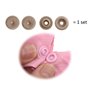 RERI KAM Lot de 60 boutons pression blancs en plastique T5 pour bricolage