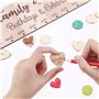 NUOBESTY famille et amis rappel anniversaire calendrier bricolage Tenture murale calendrier en bois plaque pour cadeau d'anniver