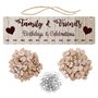 NUOBESTY famille et amis rappel anniversaire calendrier bricolage Tenture murale calendrier en bois plaque pour cadeau d'anniver