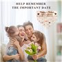 NUOBESTY famille et amis rappel anniversaire calendrier bricolage Tenture murale calendrier en bois plaque pour cadeau d'anniver