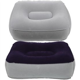 LIOOBO 2 pcs Gonflable Voyage Repose-Pieds Oreiller Repose-Pieds Coussin Voyage Coussins pour Les Avions Tabouret Gonflable Pouf