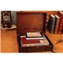Cabilock Boîte À Documents En Bois De Style Vintage Boîte De Rangement Pour Livres Décoration Organisateur De Bijoux Bureau