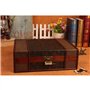 Cabilock Boîte À Documents En Bois De Style Vintage Boîte De Rangement Pour Livres Décoration Organisateur De Bijoux Bureau