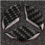 KSTE 3pcs Volant de Voiture Décor Logo Autocollant en Fibre de Carbone for Classe C W204 2005-2012