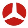 KSTE 3pcs Volant de Voiture Décor Logo Autocollant en Fibre de Carbone for Classe C W204 2005-2012