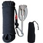 Oulian Grappin Crochet Griffe, 400kg Multifonctionnel Pliable Grappin Gravity Crochet avec Corde de 20m, 4 Griffe en Acier Inoxy