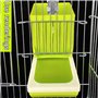 Leikance Mangeoire automatique pour volaille, perroquet pour cage à oiseaux - Distributeur d'eau et de nourriture pour oiseaux