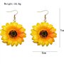 NUOBESTY 1 Paire Décoration De Feuille Boucles D'oreilles Pendantes En Acrylique Boucles D'oreilles Bijoux En Acrylique Clou De 