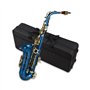 Btuty Saxophone alto en laiton gravé en mi bémol avec coquillage d'ormeau, boutons instrument à vent avec étui, gants, chiffon d
