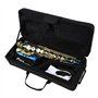 Btuty Saxophone alto en laiton gravé en mi bémol avec coquillage d'ormeau, boutons instrument à vent avec étui, gants, chiffon d