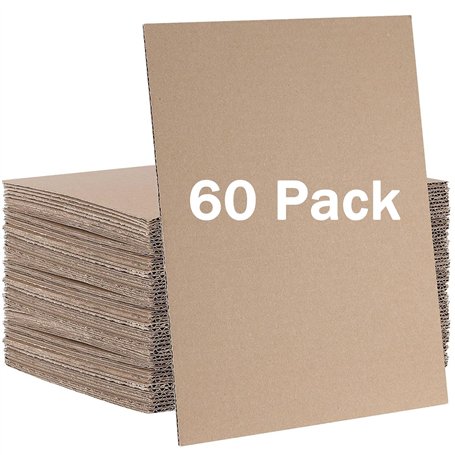 HAKZEON Lot de 60 Feuilles de Carton Ondulé A4