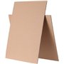 HAKZEON Lot de 60 Feuilles de Carton Ondulé A4, 21,6 x 27,9 cm Plaque Carton Ondulé Marron pour Emballage, Expédition