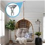 Dazkzooy Crochet Plafond en Acier 304 Inoxydable avec Capacité de 450 kg - Crochet de Plafond 360 ° Rotation pour Chaise Suspend
