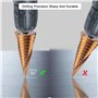 Aohoo 4 pièces Foret Fraise Meche Etage,HSS Inox Metal [ Ø 5-35mm, 4-32mm, 4-20mm, 4-12mm | Acier Haute Vitesse Enduit pour Tita