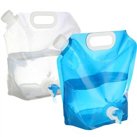 2 pièce Réservoir d'eau Pliable avec Robinet et Couvercle