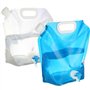 2 pièce Réservoir d'eau Pliable avec Robinet et Couvercle