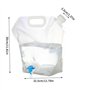 2 pièce Réservoir d'eau Pliable avec Robinet et Couvercle, 5L Bidon d'eau Flexible Sac d'eau Pliable, Bidons Eau Pliables Poche 