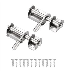 CYIOU 2 Pcs Loquet Porte Targette Acier Inoxydable Mini Verrou de Baie Coulissante Convient aux portes de jardin fenêtres entrep