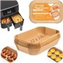 Leylve 125 Pièces Papier Sulfurisé pour Friteuse à Air