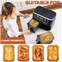 Leylve Lot de 130 feuilles de papier sulfurisé pour friteuse à air chaud Dual Zone, 20,5 x 14 cm, papier sulfurisé Airfryer, acc
