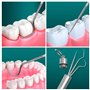 ABMRO Kit de Cure-dents Portable en Acier Inoxydable - 3 Cure-dents Réutilisables Étanches, Grattoir à Dents Propres Avec Boîte 