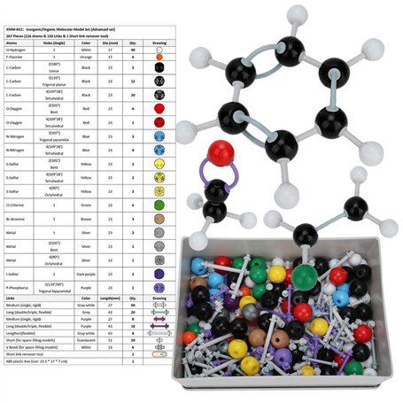 Hztyyier 267Pcs Modele Moleculaire