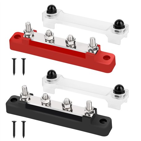 2 Pièces Bloc de Distribution Alimentation Bornier 12V-48V DC Busbar Barres de Distribution 150A Barres De Distribution D'Énergi