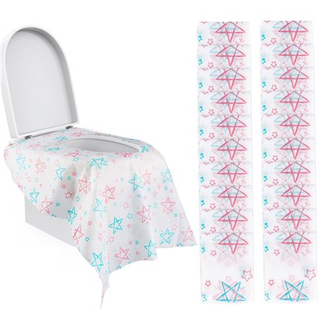 20 Pièces Protege Toilette Protege Cuvette WC Jetable Protection Toilettes Jetables Protege WC Jetable pour Enfants et Adultes p
