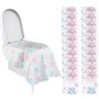 20 Pièces Protege Toilette Protege Cuvette WC Jetable Protection Toilettes Jetables Protege WC Jetable pour Enfants et Adultes p