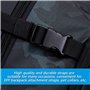 25mm x 5m Courroie en Nylon Noir de Sangle,Nylon Sangle Lourde en Noir avec 10PCS Boucles Fermeture à Clip en Plastique et 10 Pi