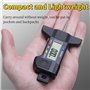 LDERFIV Jauge de Profondeur, Jauge Profondeur Pneu, Profondeur de Sculpture Numérique avec Écran LCD, Plage de Mesure 0-25,4mm, 
