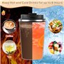 LDERFIV Mug Isotherme,13oz/380ml Thermos Café, Acier Inoxydable sous vide Anti-fuite Gobelet de Voyage avec Couvercle, Réutilisa